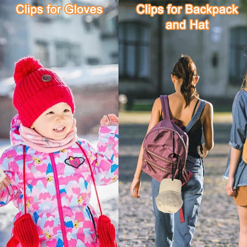 5 Pieces Adjustable Hat Strap Clips Windproof Strap Clips Cap Anti-Loss Strap Hat Chin Cord for Travel, Golfing, Fishing...