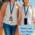 Phone Lanyard, Phone Lanyards for Around the Neck, 2 in 1 Phone Strap with Silicone Phone Holder and Patch, Fits iPhone and Most Cell Phones (Blac...