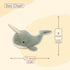 MON AMI Nico The Narwhal Stuffed Animal – 17”, Whale Plush Toy, Use as Toy or Nursery Room Décor, Great Gifts for Kids of All Ages, Ocean Animals...