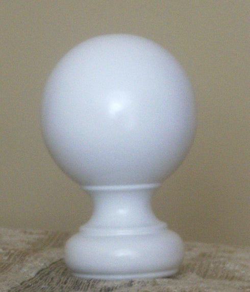 Kirsch Wooden Christmas Finials - 1 3/8" Diameter Pole - 2 Pack White...