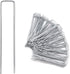 U/D 4 Inch Galvanized Landscape Staples 60 Pack 11 GaugeGarden Stakes Heavy-Duty Sod Pins Anti-Rust Fence Stakesfor Weed Barrier Fabric Ground Cov...