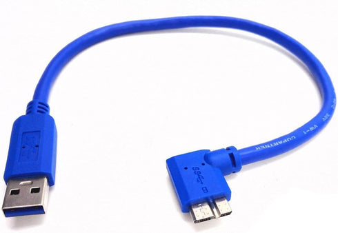 zdyCGTime (12in/30cm USB 3.0 A Male Plug to Micro B Male 10pin 90 Degree Right Angle Short Cable...