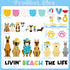 Summer Dog Bulletin Board Decorations Hawaiian Dog Theme Classroom Back to School Bulletin Board Border Set Cute Puppy Pet Dog Paw Paper Cutouts f...
