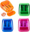 Colored Pencil Sharpeners Manual, Hand Held Small Compact Pencil Sharpener for Kids with Lid Dual Hole, (8-11mm) No.2/Makeup Pencils Classroom Adu...