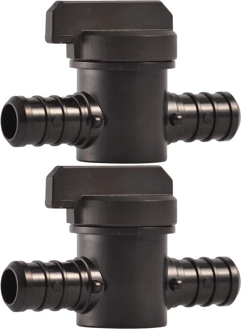 SharkBite 1/2 Inch Poly Crimp Ball Valve, Pack of 2, PEX Pipe, PE-RT, 24606Z2...