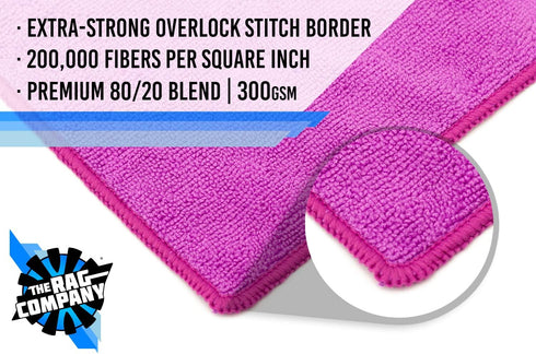 The Rag Company - All-Purpose Microfiber Terry Cleaning Towels - Commercial Grade, Highly Absorbent, Lint-Free, Streak-Free, Kitchens, Bathrooms, ...