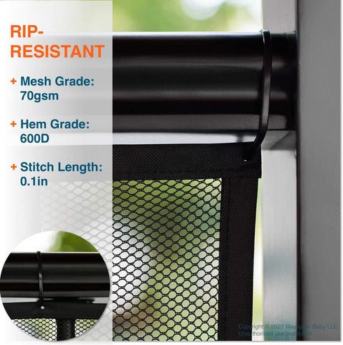 Roving Cove Stair Banister Guard 10ft x 3ft, Railing Safety Net for Baby Proofing, Child Safety Gate Cover, Balcony Mesh Netting, Ebony Black...