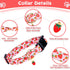 Cute Cotton Dog Collar for Small Medium Large Dogs Special Design Cute Pink Strawberry Dog Collar for Girl Female Dogs Soft Adjustable Strawberry ...