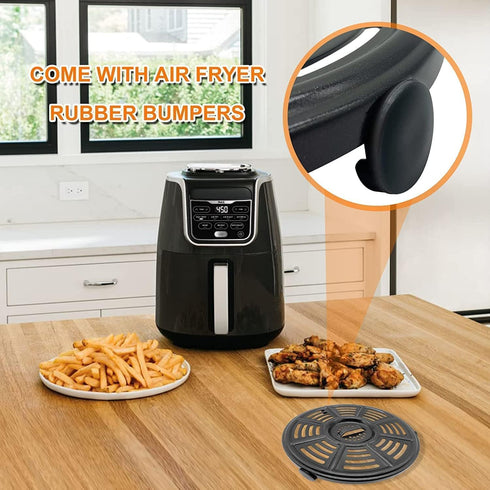 GXF Air Fryer Grill Pan for Ninja 4 QT AF101 5.5 Quart AF161 Max XL AF150 XL Air Fryers, 8.2 IN Non-Stick Round Grill Plate Tray Accessories Repla...