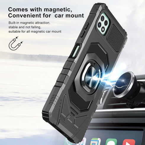 Ailiber for Celero 5G Case Boost Mobile, Wingtech Celero 5G Case with Screen Protector, Ring Kickstand for Magnetic Car Mount, Heavy Duty Shockpro...