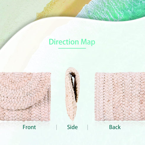 Straw Clutch Purses Straw Purses for Women Envelope Woven Clutch Handbags Summer Beach Bags...