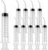 JMU 10 Pcs Dental Irrigation Syringe with Curved Tip, 12cc Wisdom Teeth Syringe with Measurement, Curved Syringe Dental, Tonsil Stone Syringe for ...