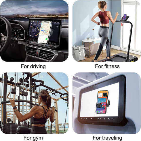 Magnetic Suction Phone Mount, Magnetic Cell Phone Holder for Car, Suction Cup Car Phone Holder, Suitable for Car/Mirror/Gym/Kitchen Smooth Surface...
