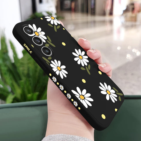 for Galaxy S23 FE Case, Chrysanthemum Creative Side Print Design for Samsung S23 FE 5G Case Soft Silicone Rugged Protective Bumper S23 FE Phone Ca...