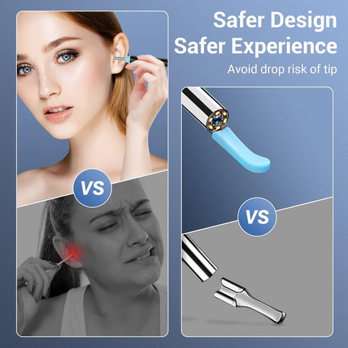 Ear Wax Removal, Ear Cleaner Camera with 1296HD, Ear Wax Removal Kit with 8 Pcs Ear Cleaning Tools, Ear Camera with 6 LED Lights, Ear Cleaner for ...
