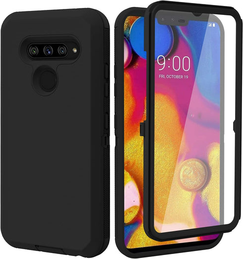 Annymall for LG V40 Case, LG V40 ThinQ Case, with Built in Screen Protector Full Body Rugged 3 in 1 Bumper Heavy Duty Shockproof Drop/Dust-Proof P...