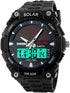 FANMIS Men's Solar Powered Casual Quartz Wrist Watch Analog Digital Multifunctional Black Sports Watch...