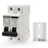 DC Solar Panels Disconnect Switch 32 Amp AC Solar Shut Off Switch 12V-400V 2 Poles Small Miniature Circuit Breaker for Solar PV Homes, AC 110V DIN...