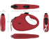 TUG Monochrome 360° Tangle-Free Retractable Dog Leash | 16 ft Strong Nylon Tape (Small, Red)...