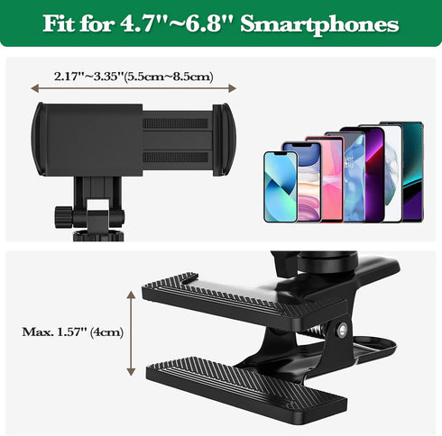 MoKo Phone Stand Golf Cart Mount, Cell Phone Holder Golf Analyzer Accessories for Recording Golf Swing Multi Angles Clip Holder for Live Streaming...