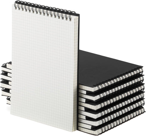 Graph Paper Spiral Notepad A5 Top Wirebound Notepad Grid Notebook Steno Pads Memo Notepads Grid Paper 140 Pages for Writing Sketching Drawing Scho...
