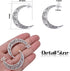 40pcs Antique Silver Moon Charms Tibetan Alloy Luna Crescent Pendants Hollow Vintage Dangle Charms for DIY DIY Bracelets Necklace Jewelry Making A...