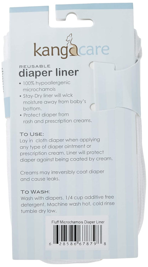 Kanga Care Reusable Microchamois Cloth Diaper Liner Use with Baby Creams or Balms (10 Pack)...