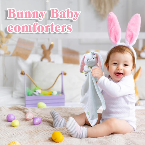 Bunny Lovies for Babies | Soft Security Blanket for Baby Girls - Cute Stuffed Pet Toys for Cats, Kitten, Puppy, Ideal Birthday Baby Girl Gifts, Cu...