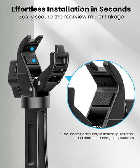 Rear View Mirror Phone Holder, Rearview Mirror Phone Holder for Car, Rotatable and Retractable Car Phone Holder Mount, Car Truck Essentials Access...