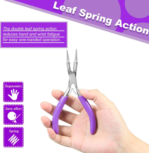 SPEEDWOX 6 Inches Round Nose Pliers with Cutter for Jewelry Making Smooth Jaw, Wire Looping Pliers for Bending Shaping Wires Professional Beading ...