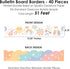 Big Dot of Happiness Retro Pastel - Scalloped Classroom Decor - Bulletin Board Borders - 51 Feet...