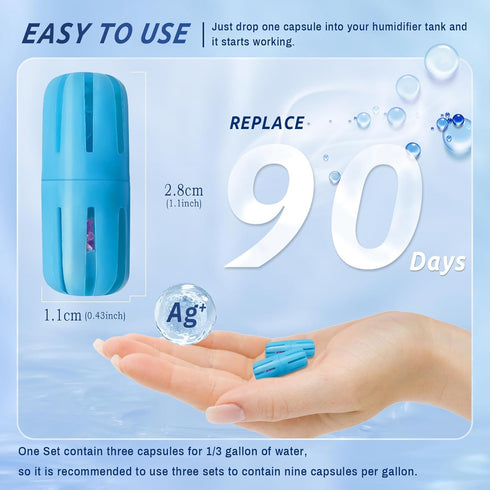 3-Pack Humidifier Fish Cleaner, Universal Humidifier Cleaning Fish for Humidifiers and Tanks, Purifies Water, Prevent Hard Water Build-Up, Deminer...