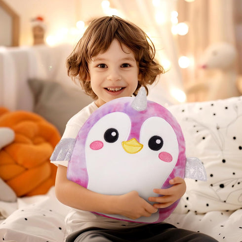 12" Penguin Plush Pillow Cute Penguin Stuffed Animal Pillow Kids' Penguin Plush Toy Pillows Cute Plush Toy Soft Plush Pillow Birthday for Kids Adu...
