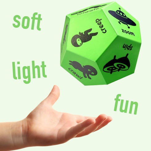 Movement Dice & Activity Dice, Gymnastics Games & Gross Motor Toys for Toddlers 3-5, Recess Equipment & Daycare Toys, Obstacle Course for Kids 3-5...