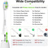 Replacement Toothbrush Brush Heads Compatible with Philips Sonicare Electric Rechargeable Toothbrushes, Tooth Brush Heads for Snap-on System, for ...
