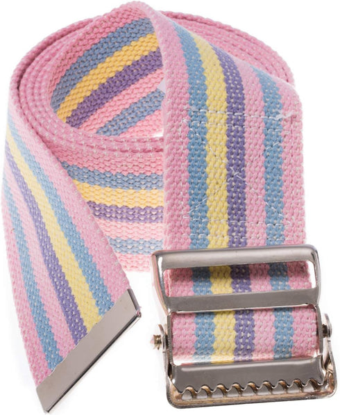 COW&COW Transfer and Gait Belt with Metal Buckle - Transfer Walking and Standing Assist Aid for Caregiver Nurse Therapist 2 inches (Rainbow, 54 In...