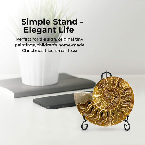 TR-LIFE Plate Stands for Display - 4 Inch Plate Holder Display Stand + Metal Easel Stand for Picture Frame, Decorative Plates, Book, Photo, Collec...