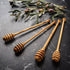 Olive Wood Honey Dipper/Honey Spoon/Honey Server/Honey Stick – 7.1 Inch Handmade Thin Wooden Drizzler...
