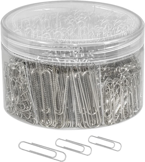 JIKIOU 750 Paper Clips, Upgraded-Non-Skid Paper Clips Medium and Jumbo Size for Office School and Personal Use Paperwork(28 mm,33mm,50 mm), Silver...