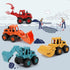 4Pcs Construction Toys,Friction Powered Construction Truck Toys Vehicles,Push and Go Construction Sand Truck Toys,Outdoor Toys with Bulldozer Exca...