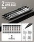 Nicpro 4 Pack Metal Mechanical Pencil Set 0.5 mm & 0.7mm with Case, Artist Pencil MP1000 with 8 Tubes HB & 2B Lead Refill, 3 Eraser, 9 Eraser Refi...