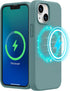 SURPHY Magnetic Case Designed for iPhone 13 Mini Case Compatible with MagSafe (5.4 inch 2021 Release), Liquid Silicone Phone Case with Microfiber ...