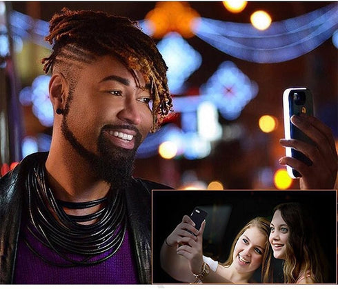 Front and Back Selfie Light up Case Compatible with iPhone 13 pro max,Rechargeable high Brightness Luminous LED Flash Lighting Selfie Light Best f...