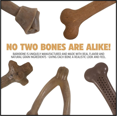 Pet Qwerks Zombie BarkBone - Nylon Dog Bone for Moderate Chewers - Bacon Flavor - 6"...