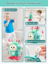 Crawling Rabbit Baby Toy Gifts, Infant Tummy Time Toys, Cute Dancing Walking Moving Babies Sensory Induction Rabbit with Light Up Music for 0-6 6-...