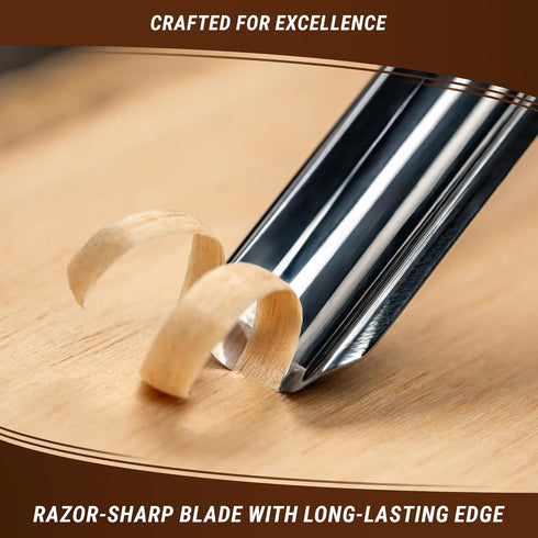 BeaverCraft Wood Carving Gouge K9/10 Woodworking Hand Chisel Compact Wood Carving Knife for Beginners and Profi...