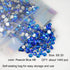 Genie Crystal 1440 Pcs Peacock Blue AB Rhinestones Flatback SS 20, 5 mm 10 Gross Pack Blue Zircon Aurora Borealis Glass Glue on Rhinestone for Tum...