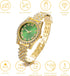 Halukakah Diamonds Gold Watch Iced Out,Women's 18K Real Gold/Platinum White Gold Plated 36MM Width Green/Blue/Red Dial Quartz Wristband 8" with Cu...