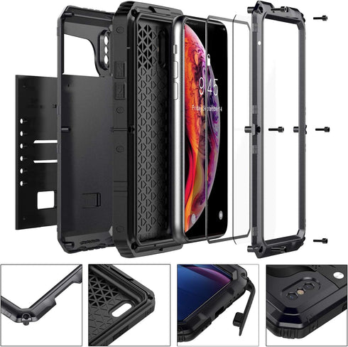 Seacosmo for iPhone Xs Max Waterproof Case, Military Grade 360 Full Body Protective Rugged Heavy Duty Case Shockproof Drop Resistant Defender for ...
