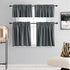DONREN Medium Grey Valance -Basement Valances for Small Window with Rod Pocket (2 Panels,42 by 12 Inch)...